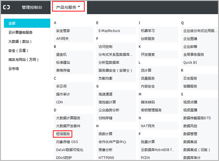 【养正至和使用教程】阿里大于（阿里短信）配置说明教程